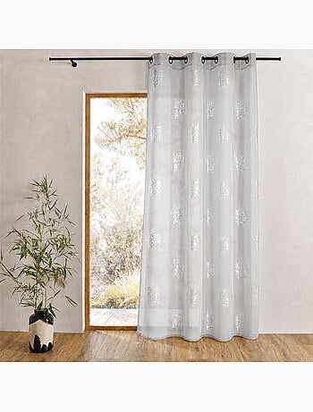 Tende effetto lino con stampe argentate