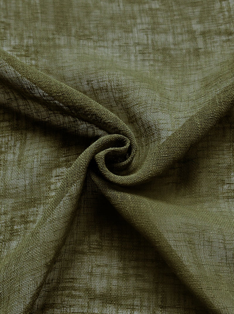 Tende effetto lino Verde oliva - Kiabi