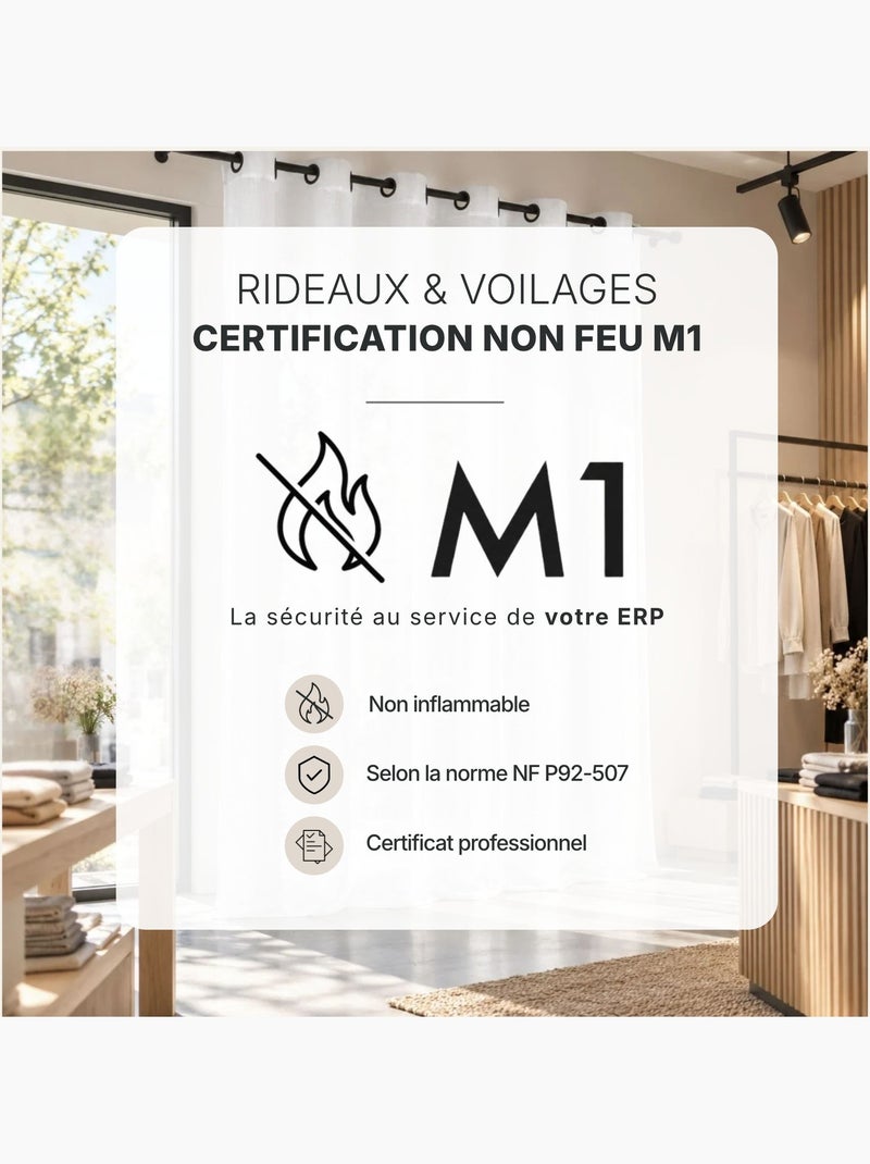 Tende ignifughe m1 Bianco - Kiabi