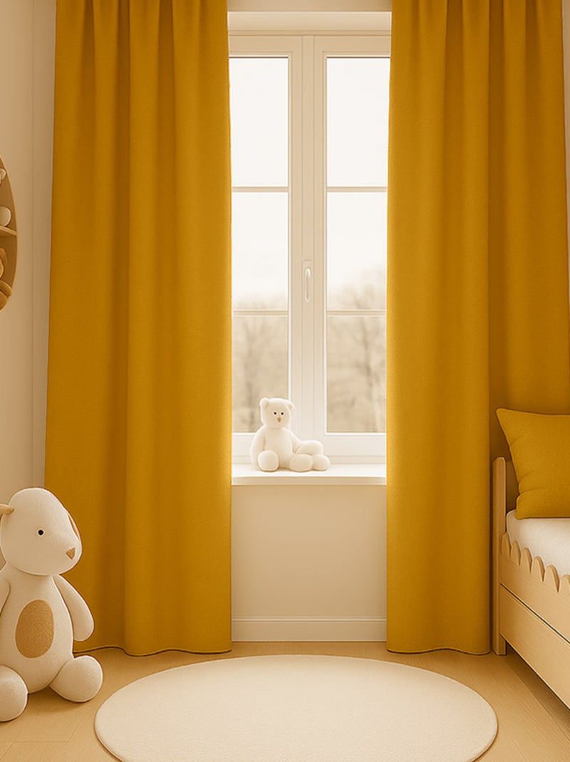 Tende in garza di cotone biologico Beige - Kiabi