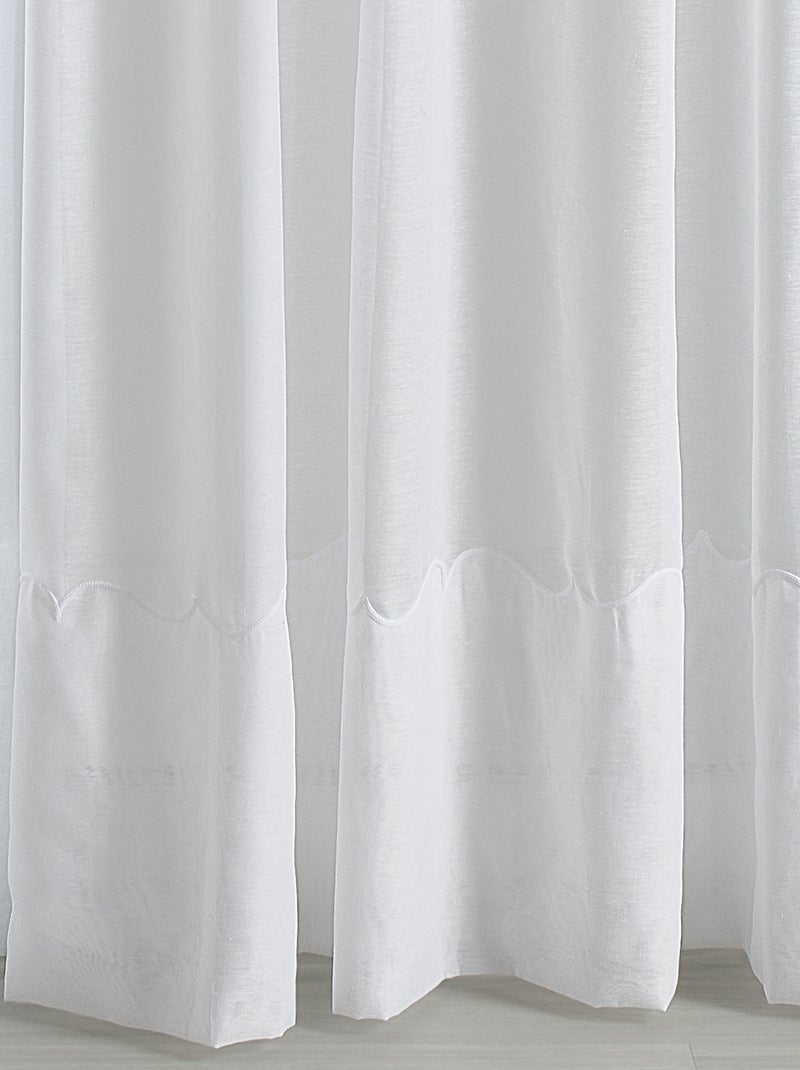 Tende in polilene ricamate Cornely Bianco - Kiabi