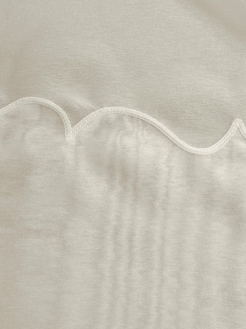 Tende in polilene ricamate Cornely Legno naturale - Kiabi