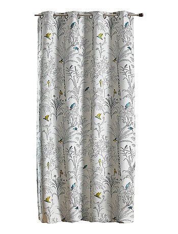 Tende Jacquard con stampa floreale e pappagalli