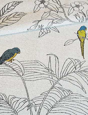 Tende Jacquard con stampa floreale e pappagalli