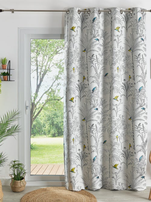 Tende Jacquard con stampa floreale e pappagalli - Kiabi