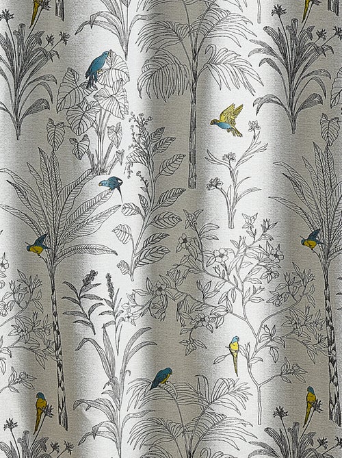 Tende Jacquard con stampa floreale e pappagalli - Kiabi