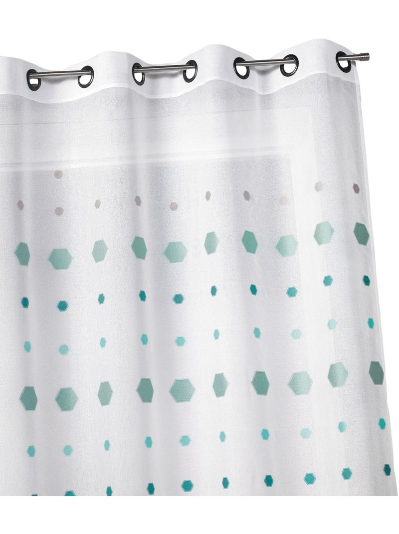 Tende jacquard stampate esagonali Blu azzurro - Kiabi