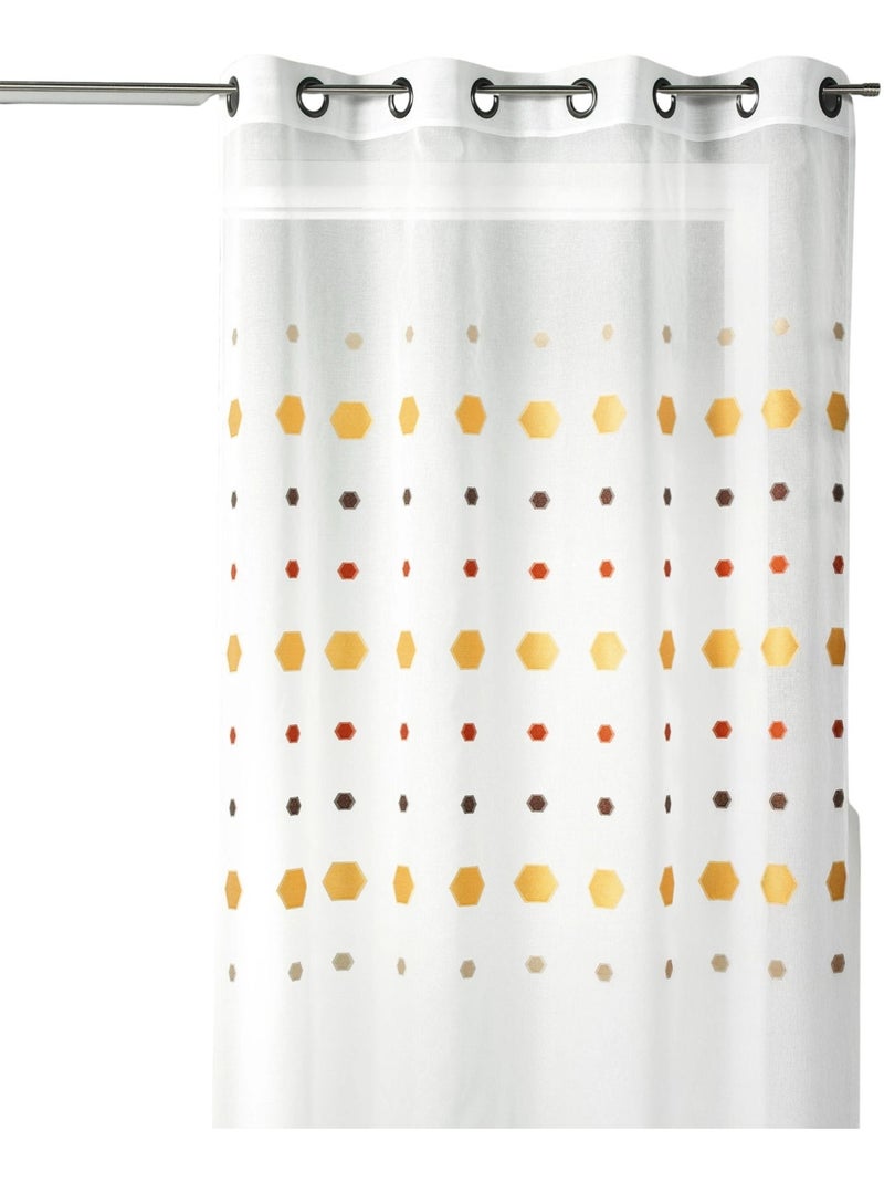 Tende jacquard stampate esagonali Giallo scuro - Kiabi