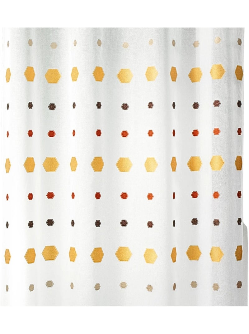 Tende jacquard stampate esagonali Giallo scuro - Kiabi