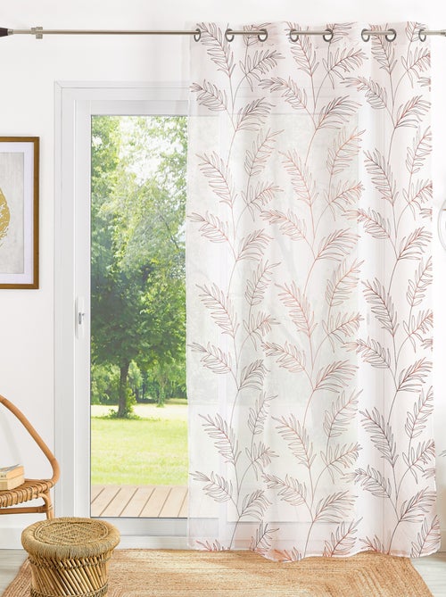 Tende ricamate con motivo a foglie - Kiabi