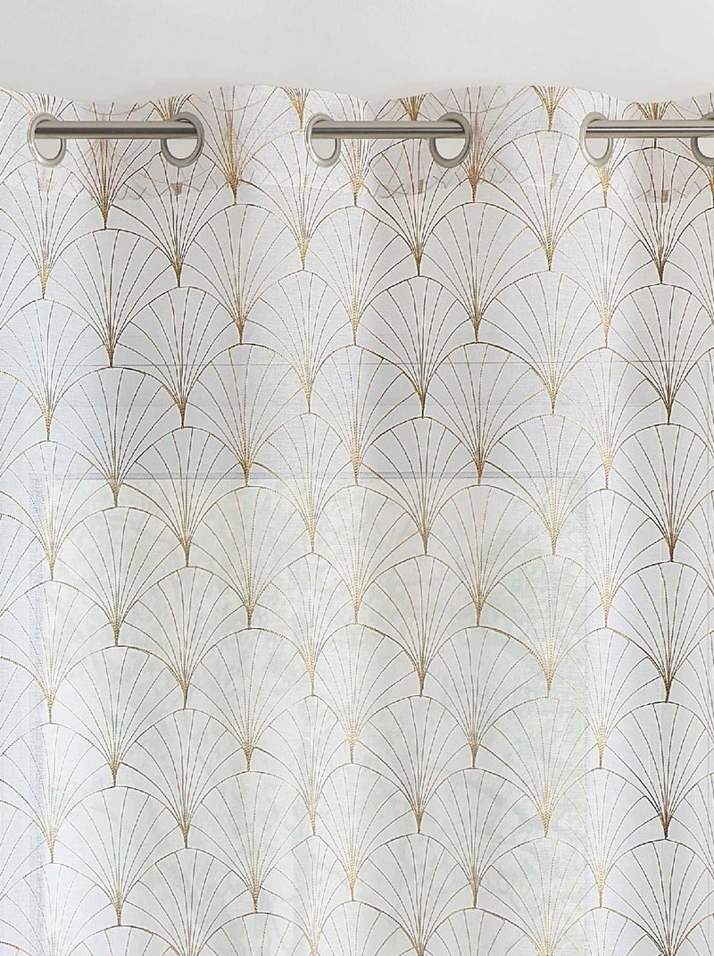 Tende ricamate in stile Art Déco Beige - Kiabi
