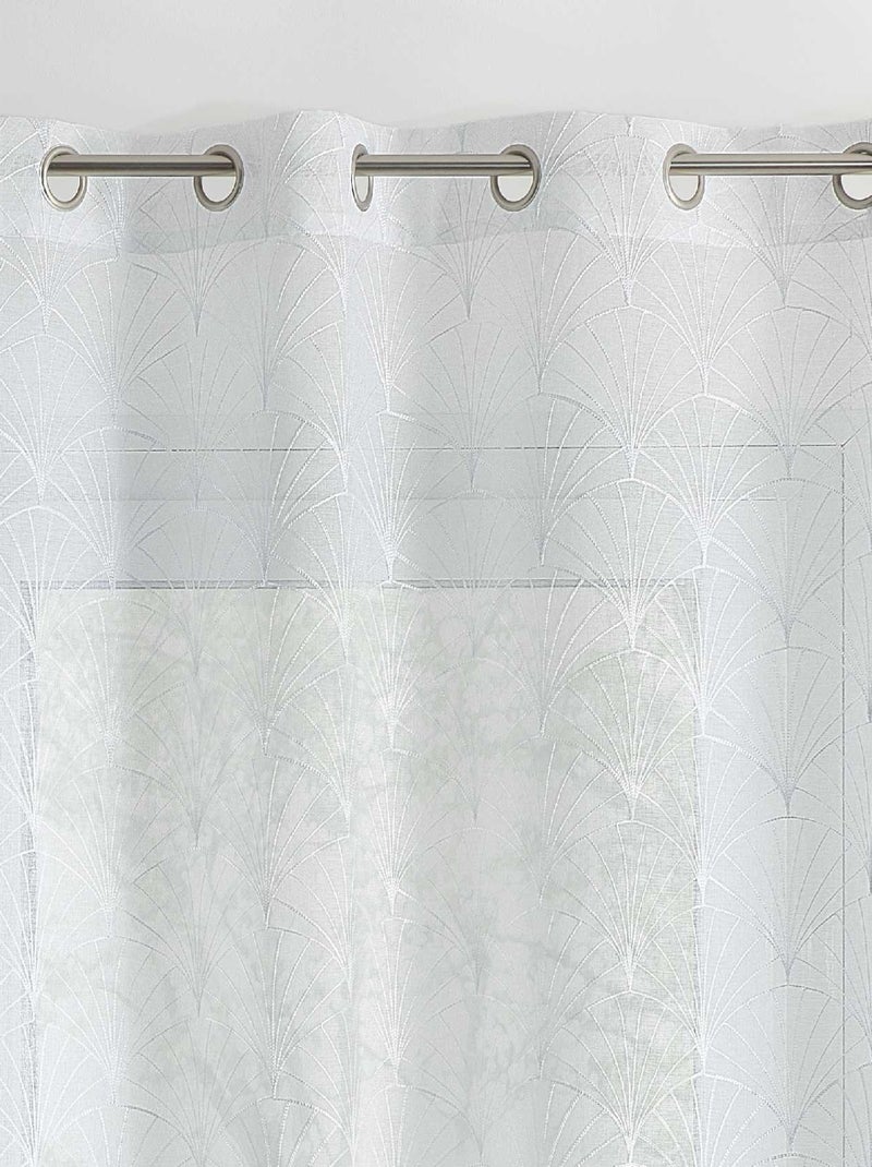 Tende ricamate in stile Art Déco Bianco - Kiabi