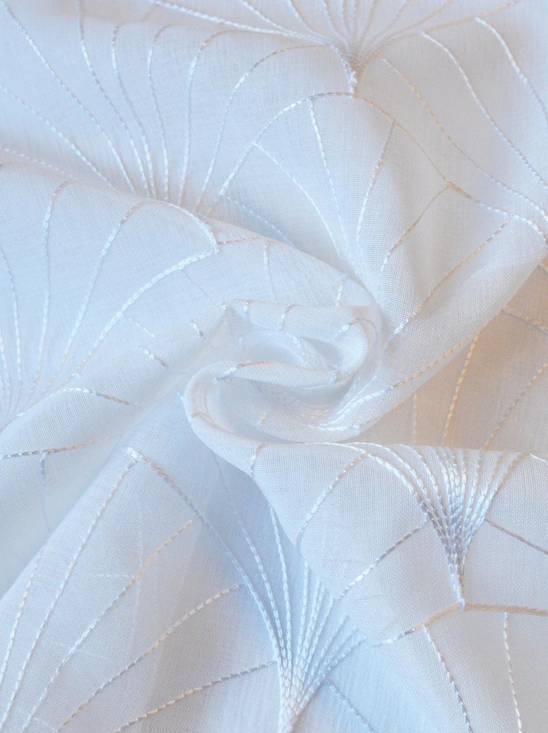Tende ricamate in stile Art Déco Bianco - Kiabi