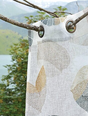 Tende trasparenti con stampe di foglie