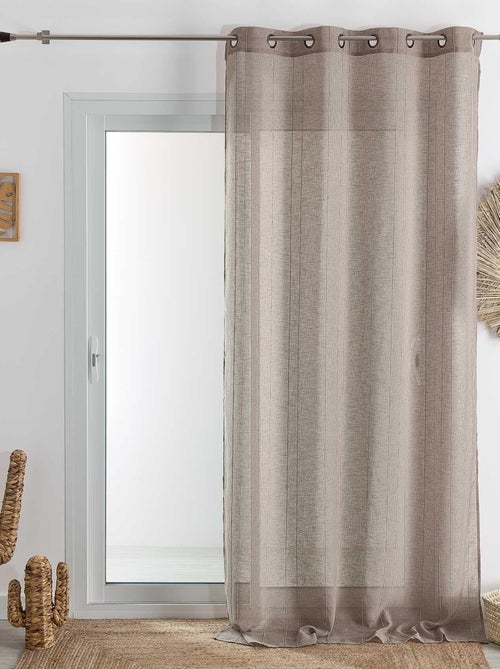 Tende velate a tinta unita con strisce sottili - Kiabi