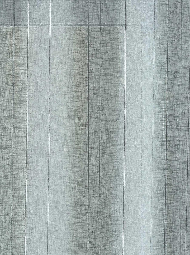Tende velate a tinta unita con strisce sottili Grigio chiaro - Kiabi
