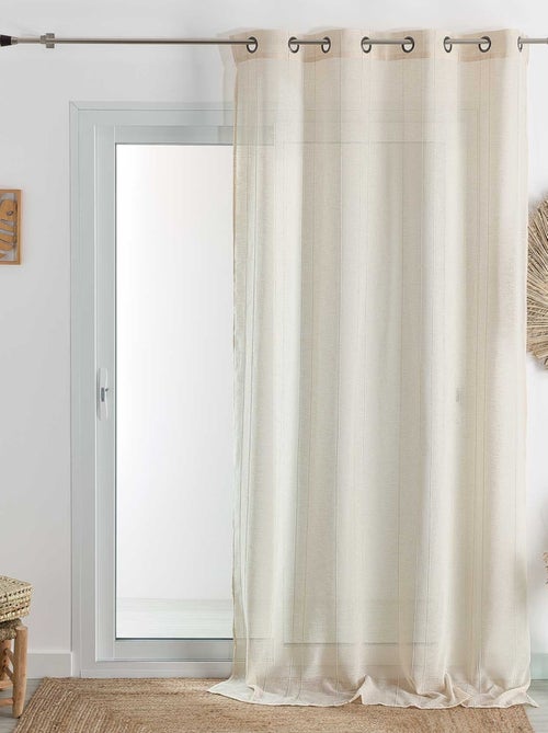 Tende velate a tinta unita con strisce sottili - Kiabi