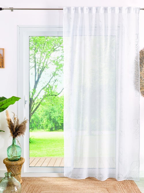 Tende velate con motivo a foglie e linguette nascoste - Kiabi