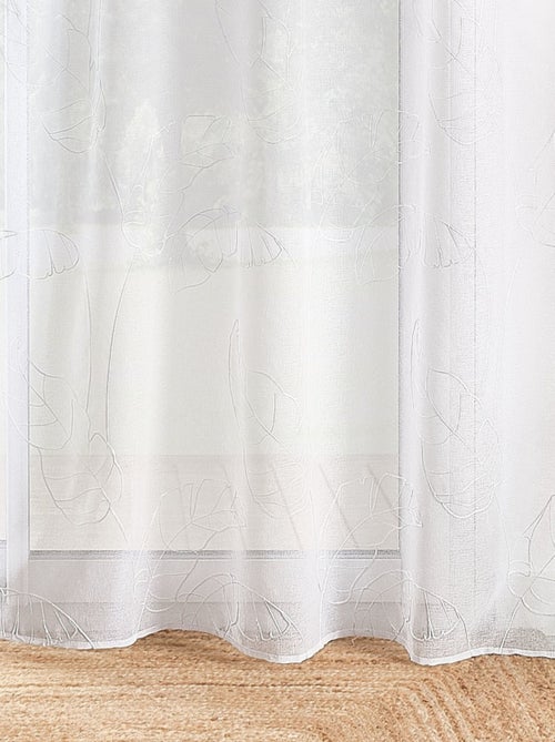 Tende velate con motivo a foglie e linguette nascoste - Kiabi