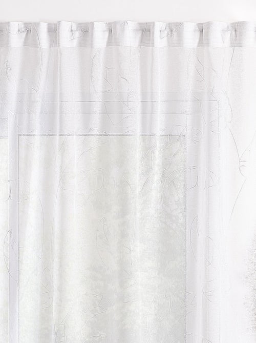 Tende velate con motivo a foglie e linguette nascoste - Kiabi