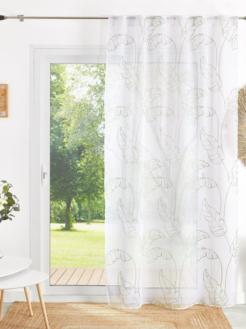 Tende velate con motivo a foglie e linguette nascoste - Kiabi