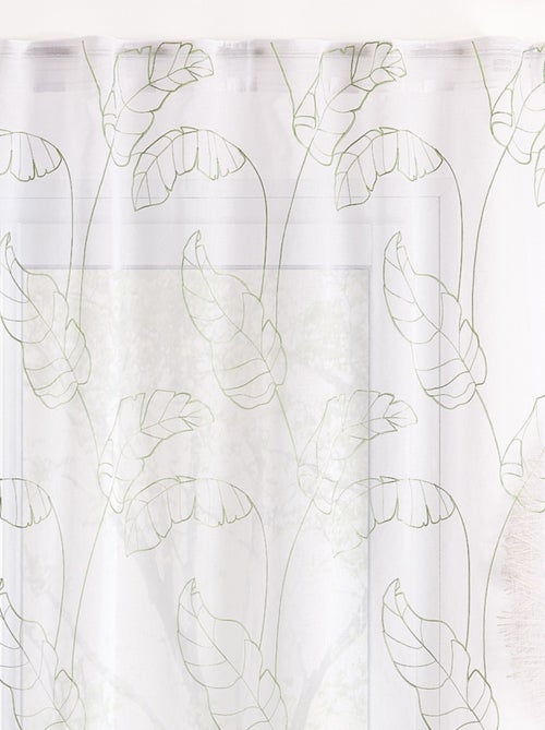 Tende velate con motivo a foglie e linguette nascoste - Kiabi
