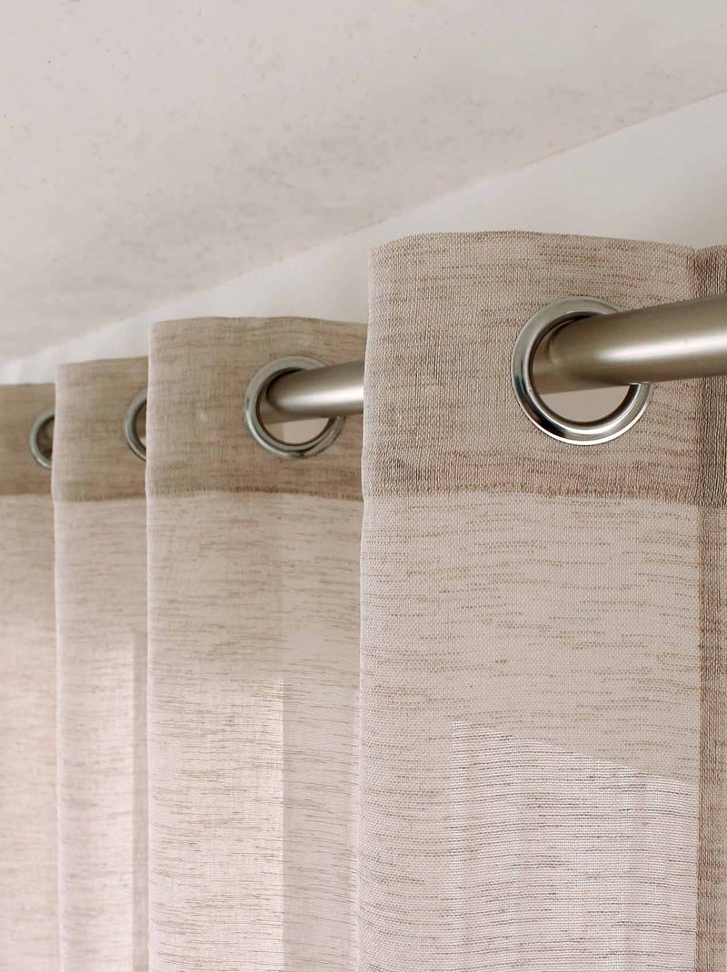 Tende velate in lino Legno naturale - Kiabi