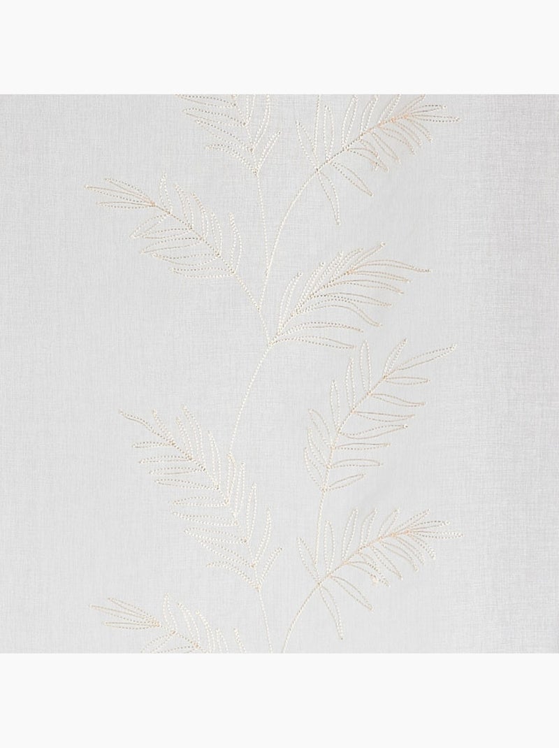 Tendine per finestre con foglie ricamate Bianco sporco - Kiabi