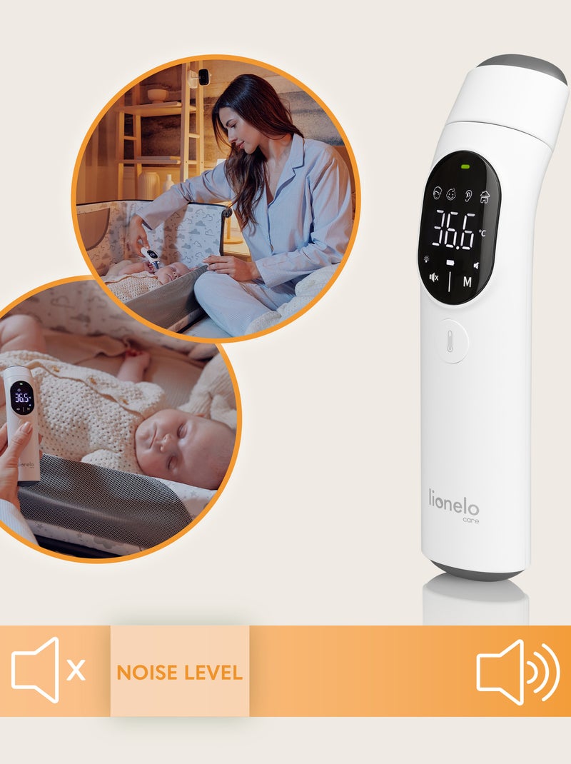Termometro senza contatto LIONELO Feverscan - Funzione di memoria - Avviso febbre - Misura in 1 seco Bianco - Kiabi