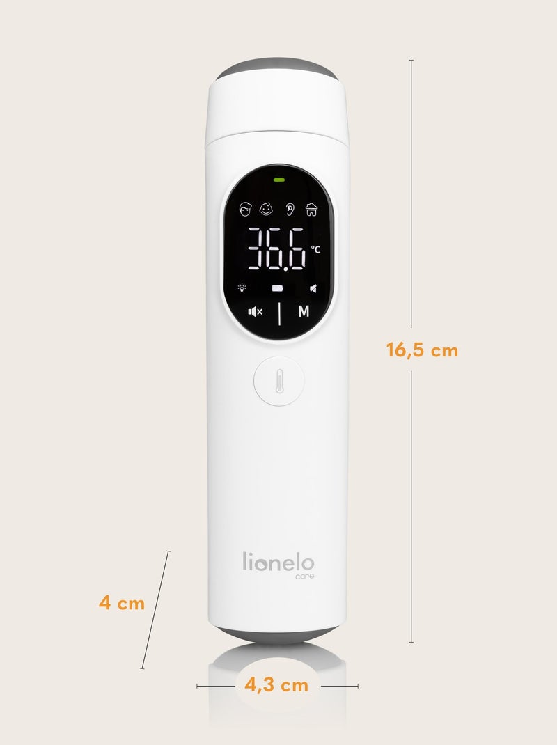 Termometro senza contatto LIONELO Feverscan - Funzione di memoria - Avviso febbre - Misura in 1 seco Bianco - Kiabi