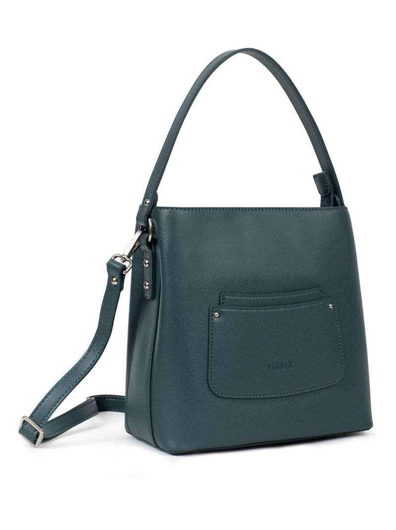 TESSA - Borsa a mano 1 manico Blu petrolio - Kiabi
