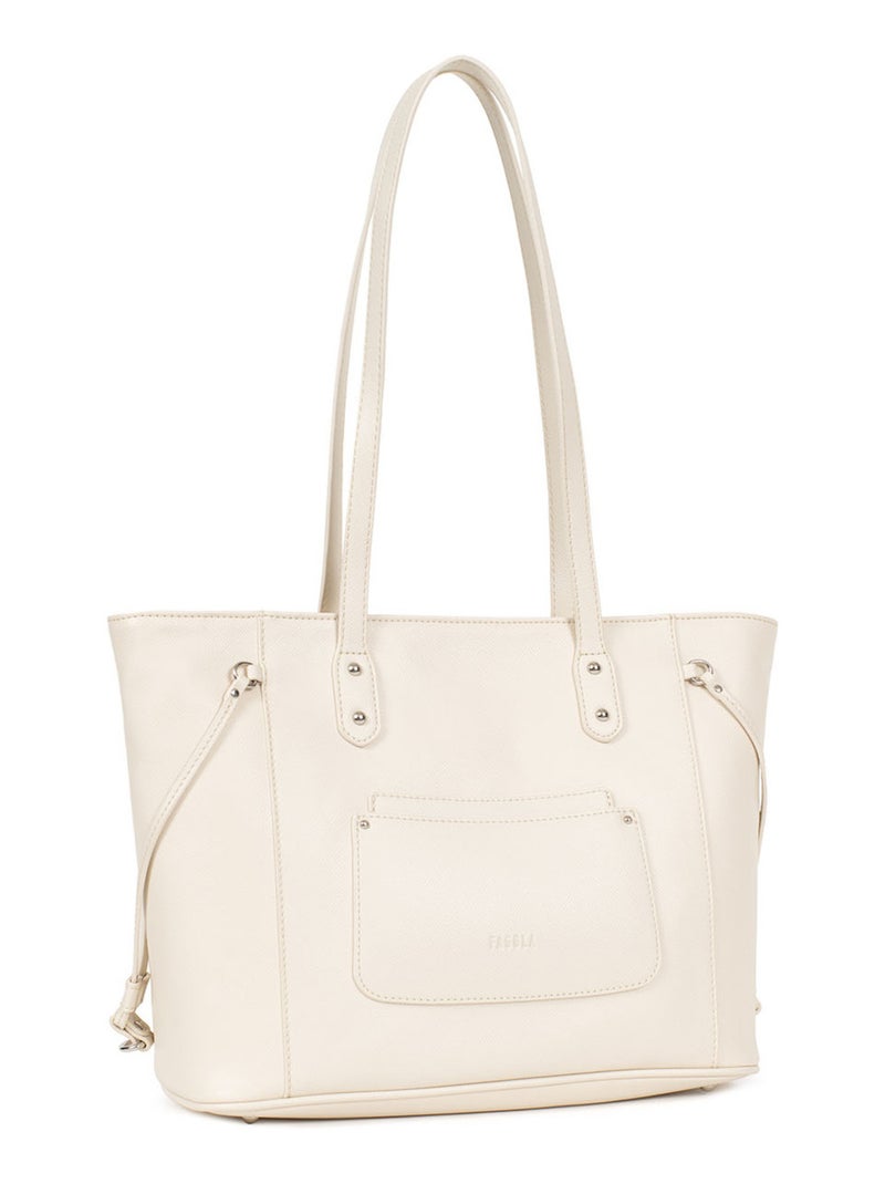 TESSA - Borsa a spalla tipo cabas Avorio - Kiabi