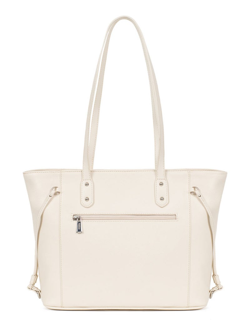 TESSA - Borsa a spalla tipo cabas Avorio - Kiabi