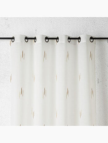 Tessuto velato con motivo ikat a fili tagliati