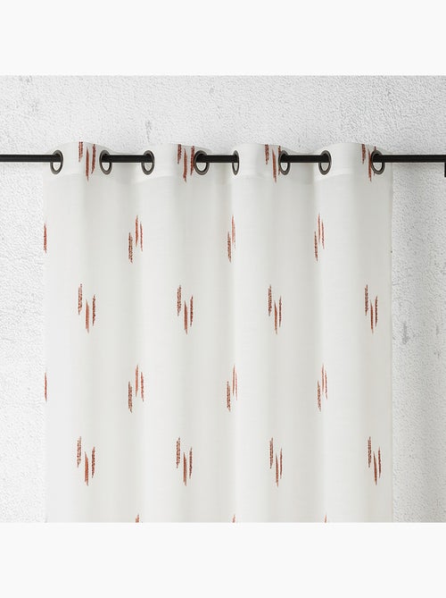 Tessuto velato con motivo ikat a fili tagliati - Kiabi