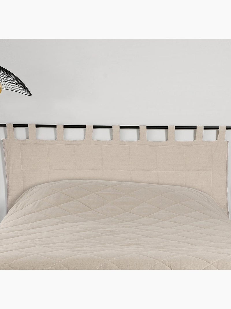 Testiera con piedini in lino al 100% Beige scuro - Kiabi