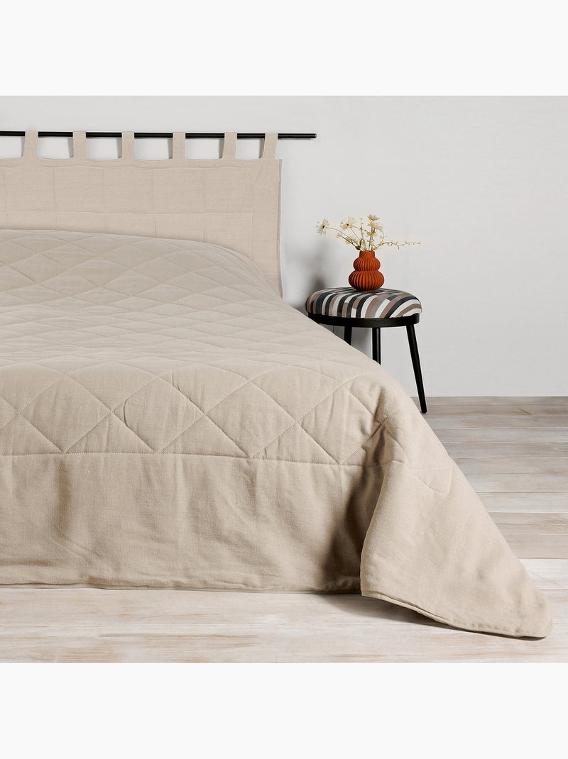 Testiera con piedini in lino al 100% Beige scuro - Kiabi