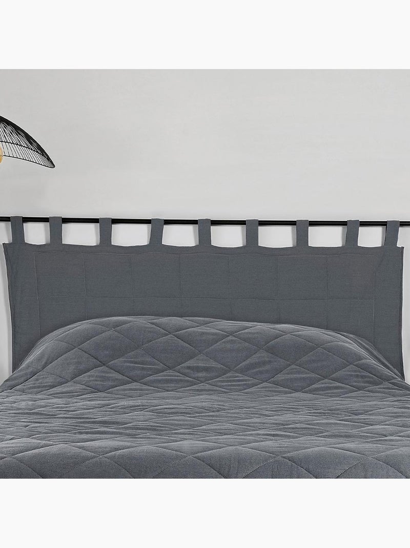 Testiera con piedini in lino al 100% Grigio chiaro - Kiabi