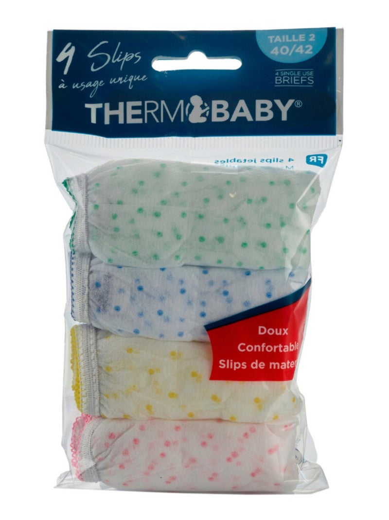 Thermobaby confezione da 4 slip da maternità monouso taglia 3 44/46 con cintura elastica Bianco - Kiabi
