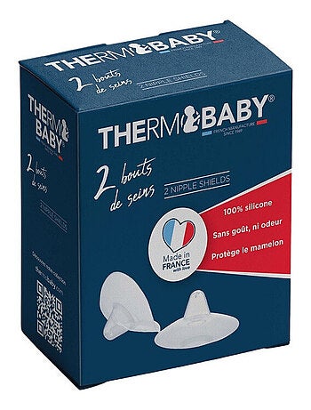Thermobaby coppette per l’allattamento in silicone ultra-sottile trasparente, confezione da 2