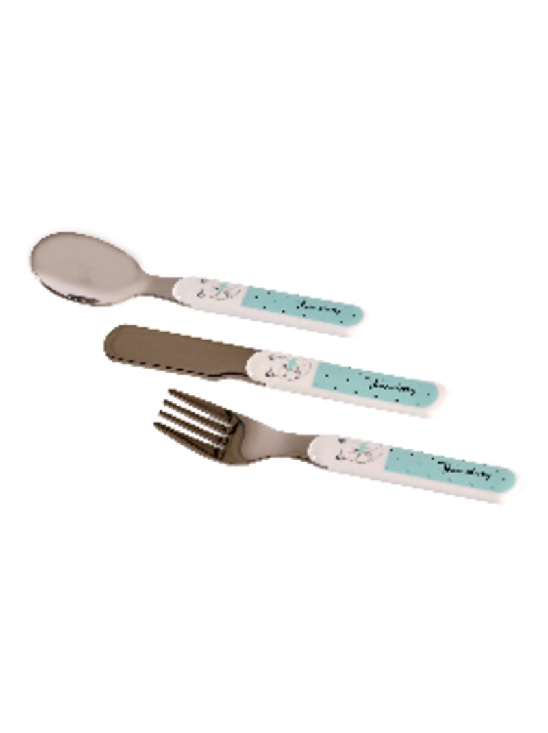 Thermobaby Il mio primo set di stoviglie in melammina per bambini Bianco Blu - Kiabi