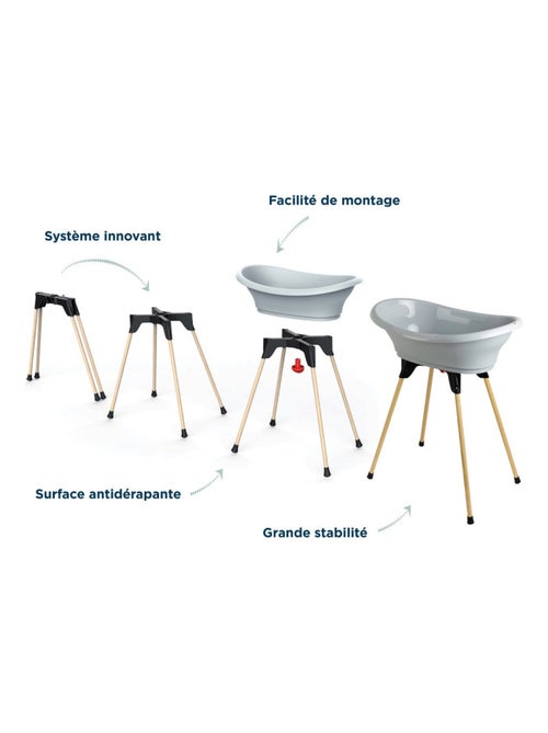 Thermobaby kit da bagno VASCO con piede pieghevole e tubo di scarico - Kiabi Thermobaby kit da bagno VASCO con piede pieghevole e tubo di scarico - Kiabi