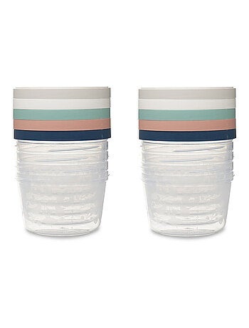 Thermobaby set da 10 contenitori per pasti per bambini 250 ml con coperchi ermetici