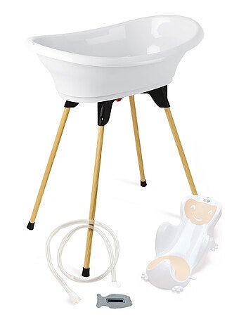 Thermobaby VASCO kit bagno 5 in 1 con sdraietta e termometro su piedistallo