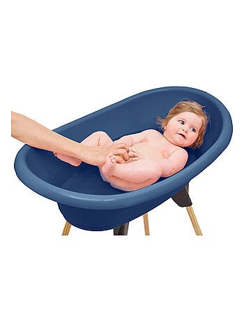 Kit per il bagno del bebè Thermobaby Vasco con supporto pieghevole e tubo di scarico