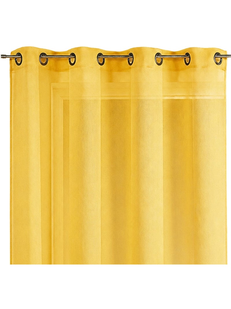 Tinta unita con strisce tono su tono Giallo - Kiabi