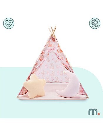 Tipi per bambini mamabrum – tenda da gioco con tappeto, cuscini e luci led dai 3 anni