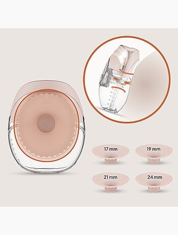 Tiralatte mani libere LIONELO Fidi Free Slim - Discreto - 150 ml - 4 misure - 3 ore senza fili
