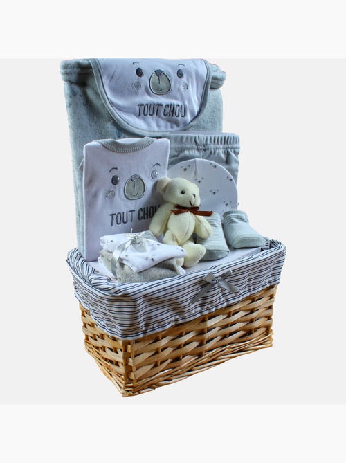 Tom Kids - Cofanetto nascita neonato grigio con accessori - Kiabi