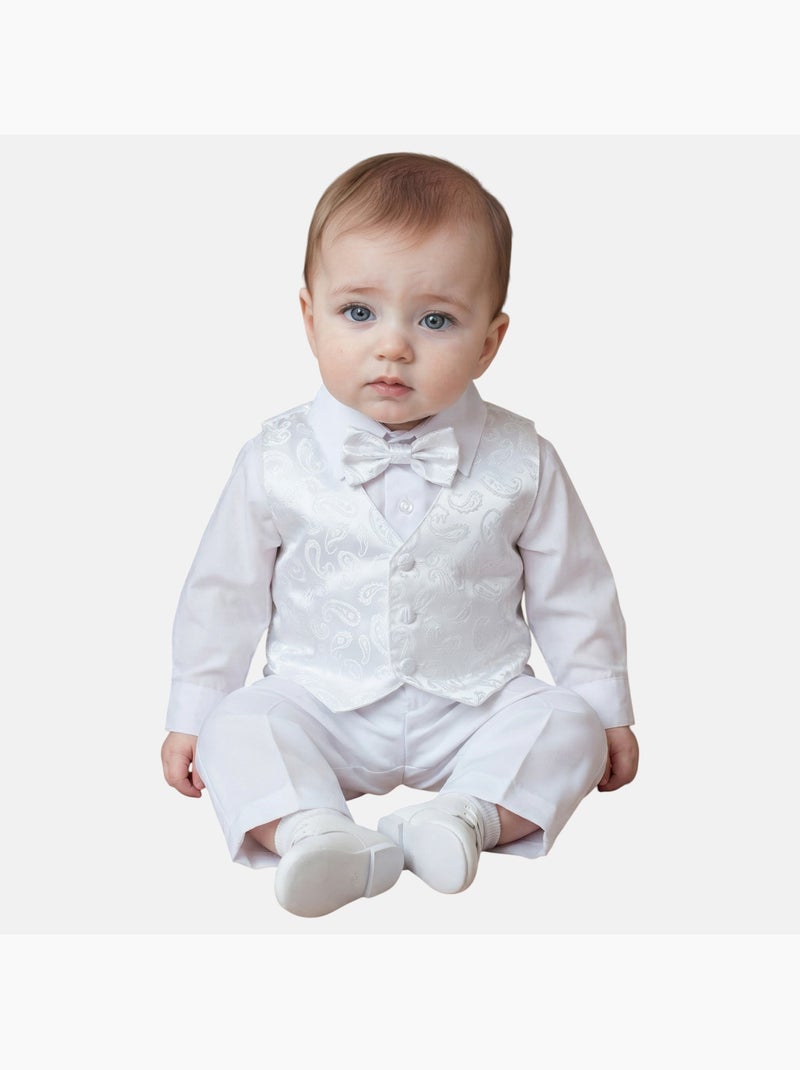 Tom Kids - Completo bambino cerimonia camicia a maniche corte e pantaloncini Bianco - Kiabi